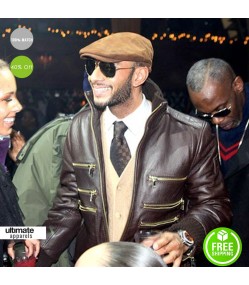 Swizz Beatz In Schott NYC Lambskin Bomber Jacket